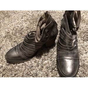 Free People Metallic Booties